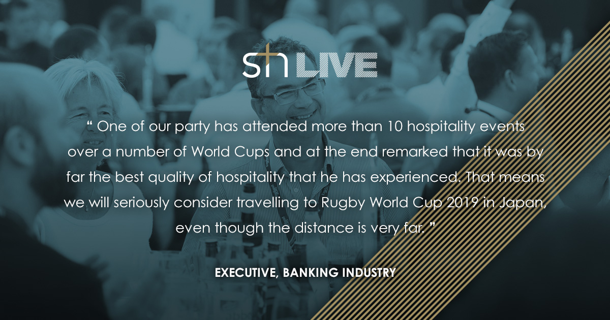 Rugby Hospitality Quote – Executive, Banking Industry